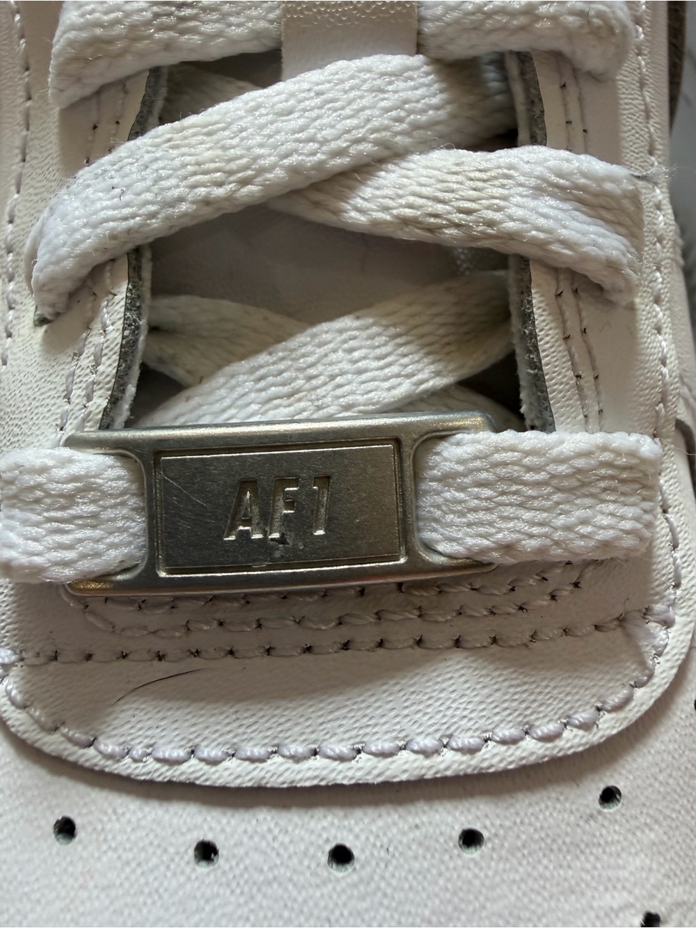 Nike Air Force 1 Low DH2920-111 2023 White Leather Sneakers 4.5Y Running Shoes - Picture 10 of 15